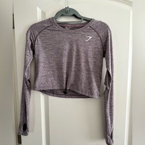 Gym Shark Purple Cropped workout Top